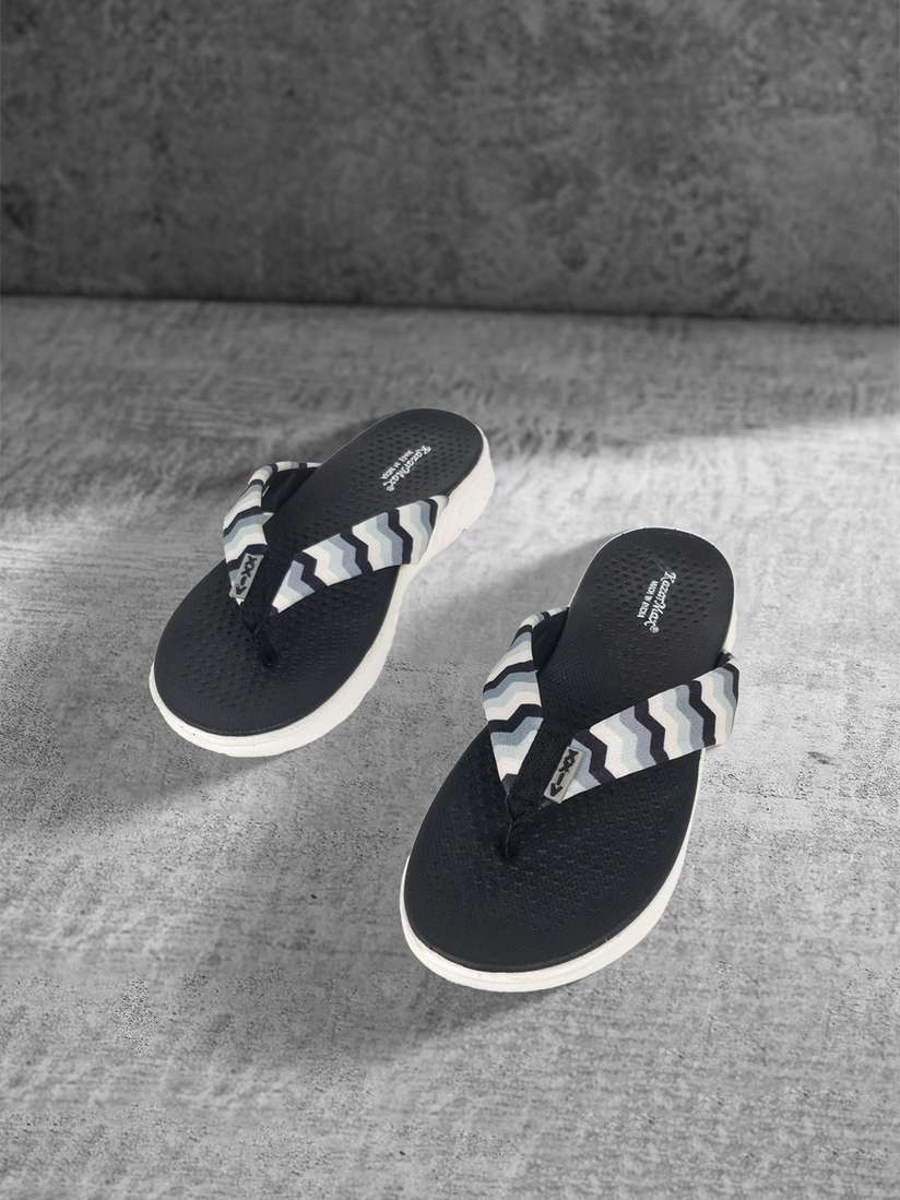Buy KazarMax Women Printed Super Elastic Synthetic Thong Flip-Flops - Flip  Flops for Women 22353134 | Myntra