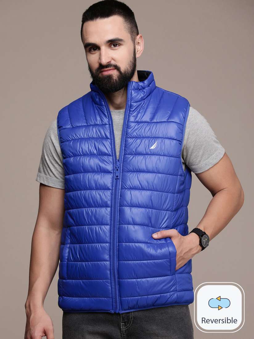 Nautica reversible puffer jacket mens cheap