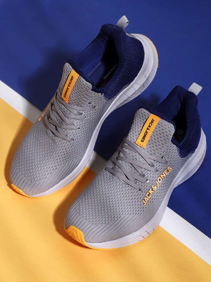 Buy Jack Jones Men Round Toe Lace Ups Woven Design Sneakers Casual Shoes for Men 22355666 Myntra