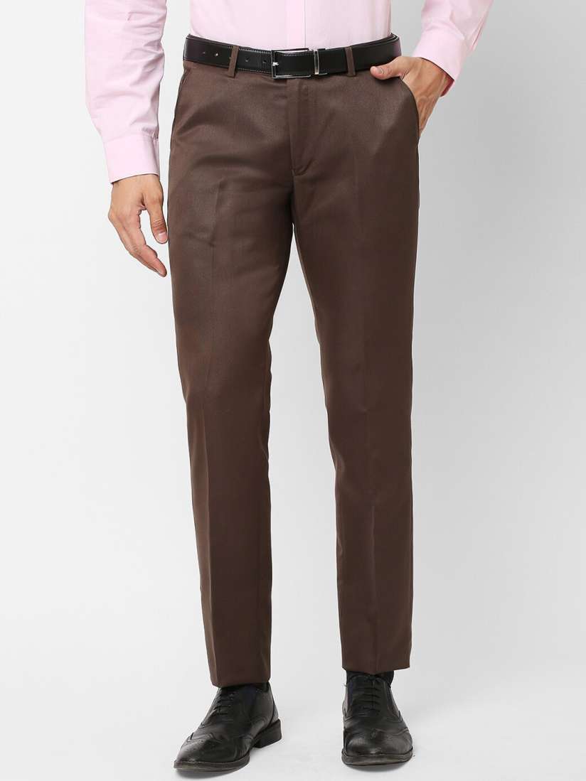 Buy Solemio Men Slim Fit Easy Wash Formal Trousers Trousers for Men 22360354 Myntra