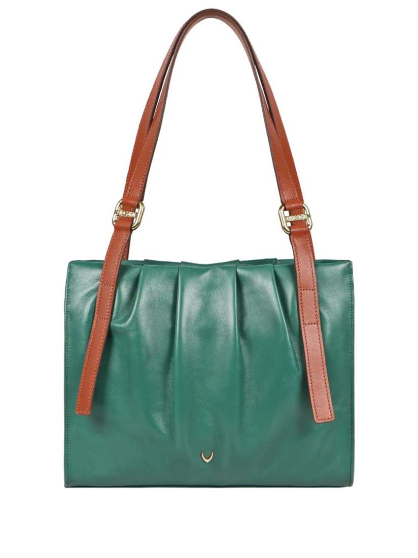 Buy Hidesign Green Leather Structured Shoulder Bag with Tasselled Handbags for Women 22361496 Myntra