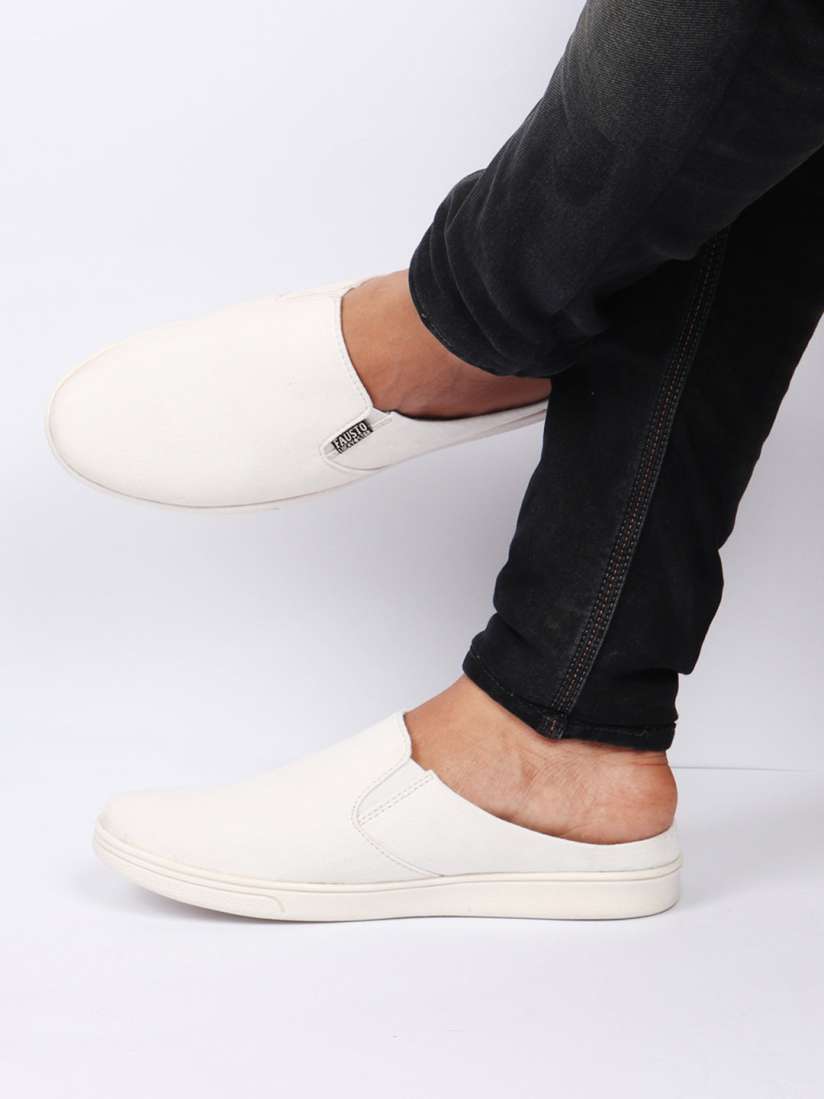 White canvas mule sneakers new arrivals