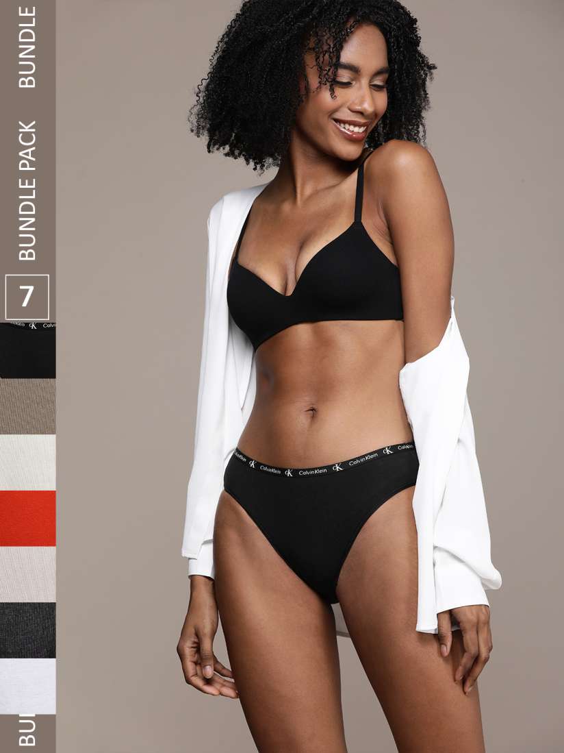 Buy Calvin Klein Underwear Women Pack Of 7 Modern Bikini Briefs QD3993BIN Briefs for Women 22380152 Myntra