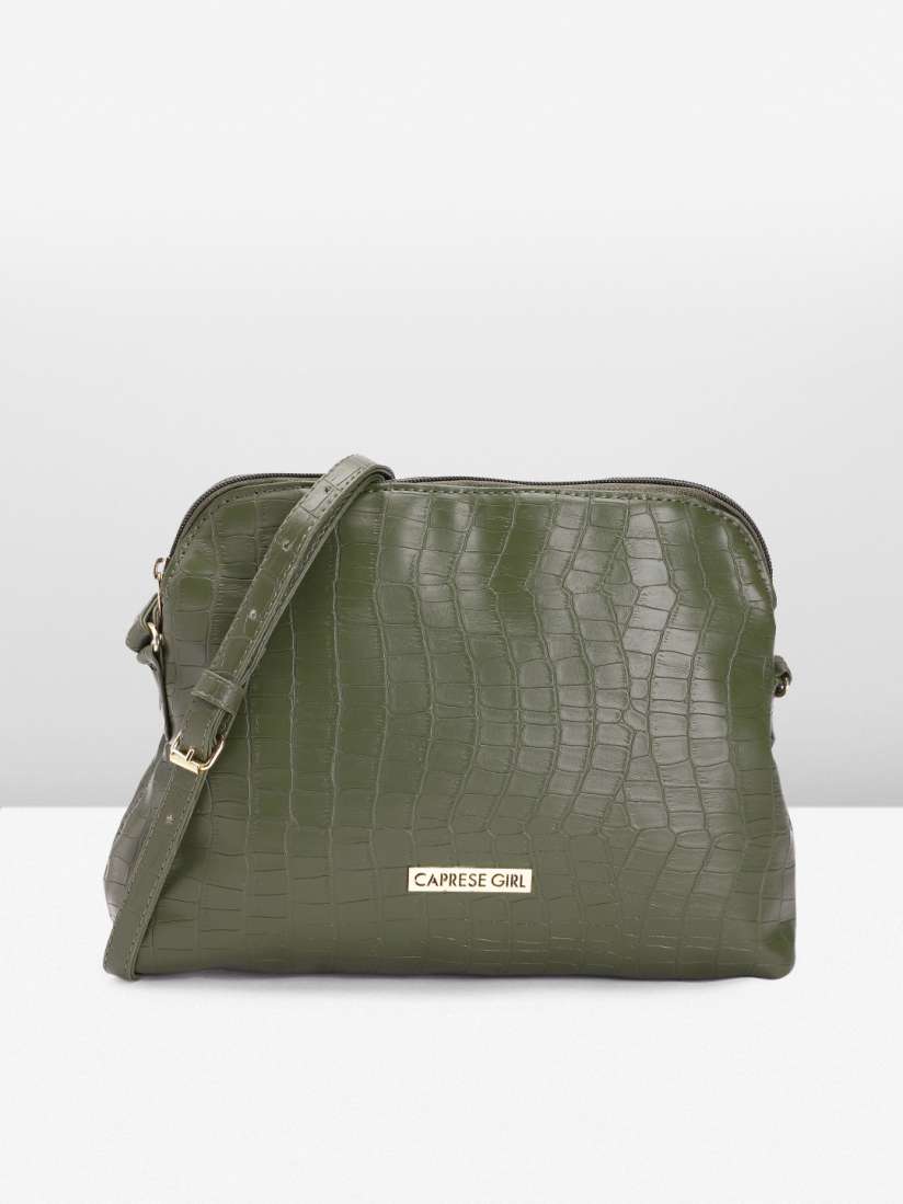 Buy Caprese Textured Leather Sling Bag Handbags for Women 22381322 Myntra