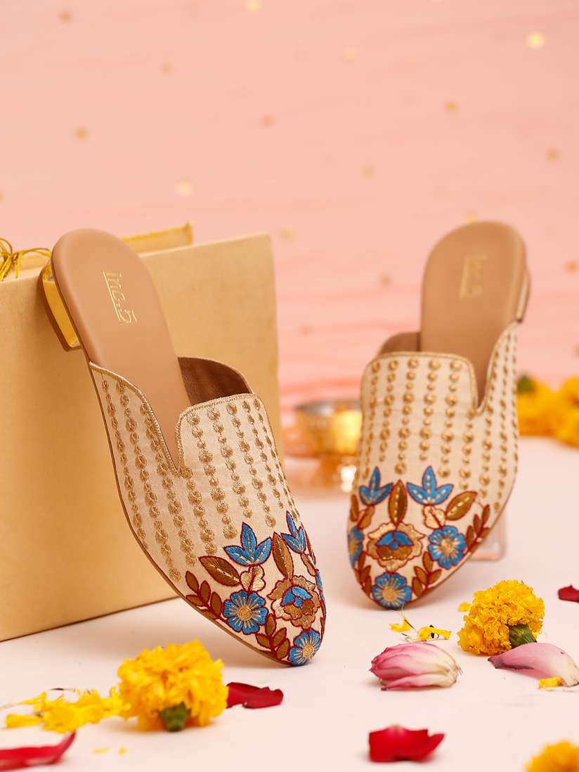 Embroidered mules shop