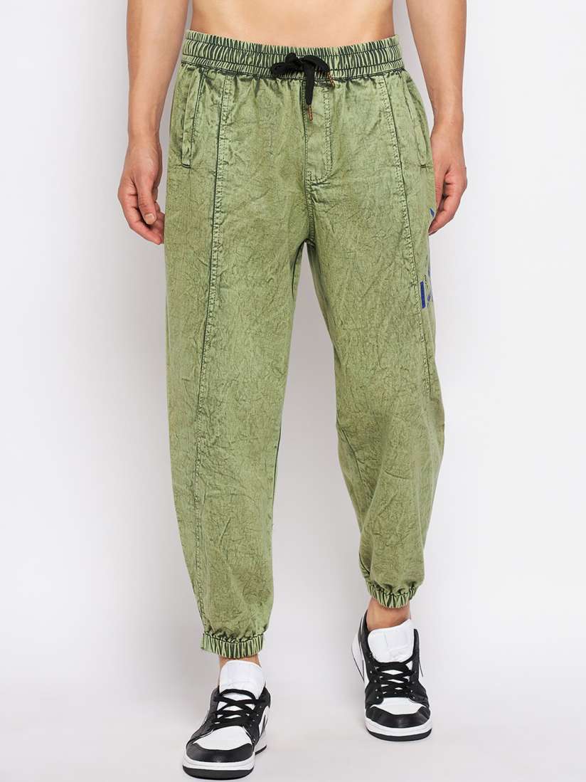 Buy FUGAZEE Men Printed Pure Cotton Relaxed Fit Joggers Track Pants for Men 22417408 Myntra