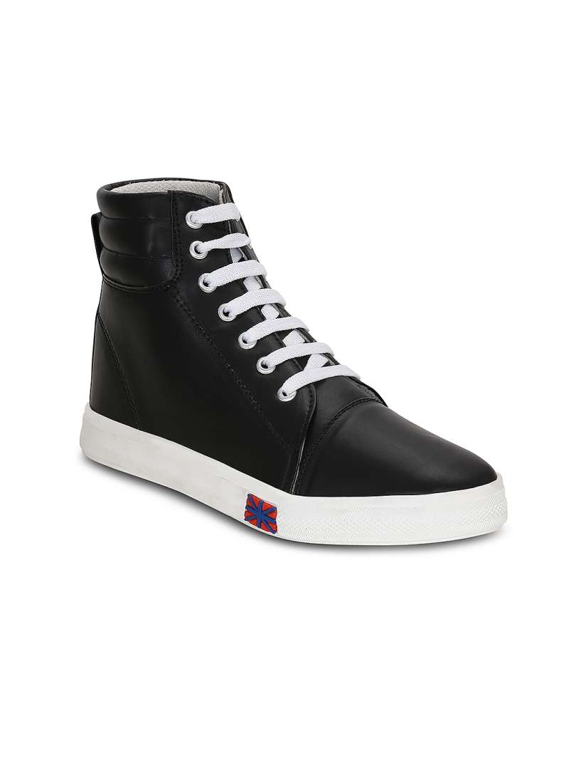 Buy Kielz Women Black Solid Synthetic Mid Top Sneakers Casual Shoes for Women 2242288 Myntra