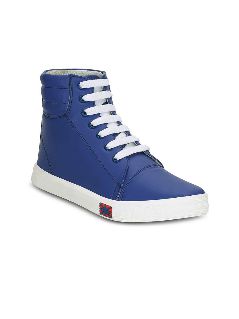Buy Kielz Women Blue Solid Synthetic Mid Top Sneakers Casual Shoes for Women 2242308 Myntra