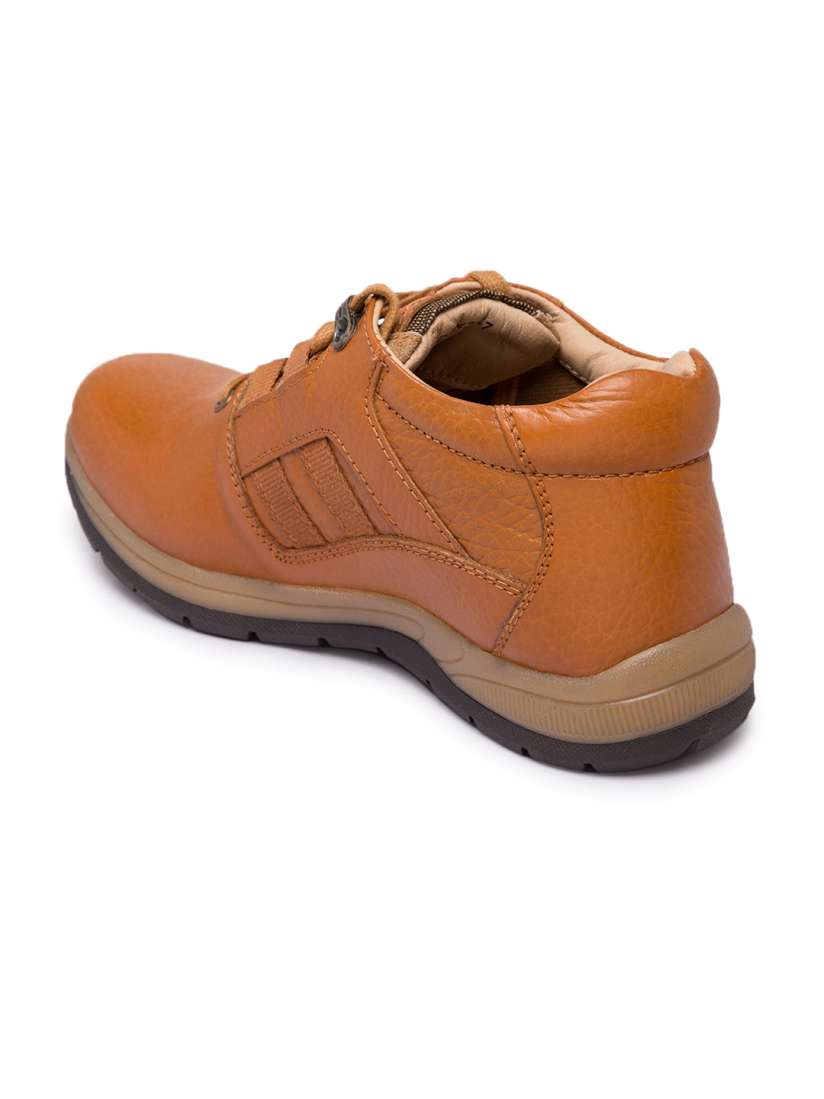 Buy Red Chief Men Tan Brown Solid Leather Mid Top Sneakers Casual Shoes for Men 2243631 Myntra
