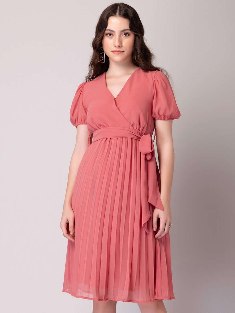 Buy FabAlley V Neck Georgette Dress Dresses for Women 22444322 Myntra