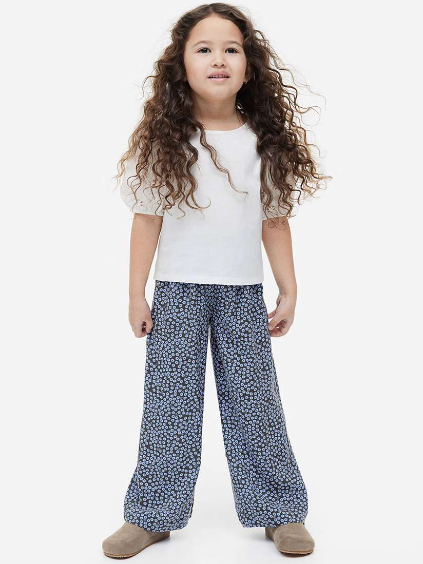 Buy H&M Girls Wide Pull-On Trousers Trousers for Girls 22447146