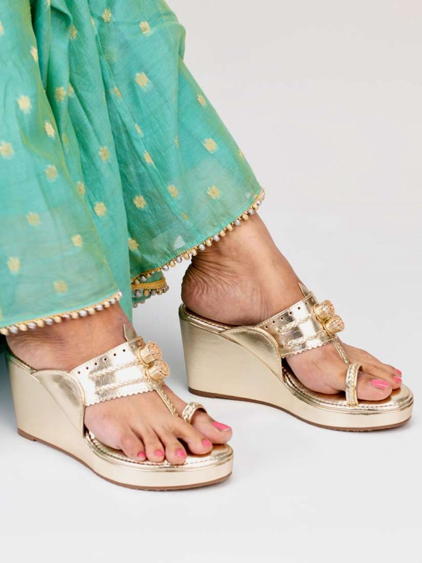 Buy TIC TAC TOE Woven Design Open One Toe Wedges Heels for Women 22447760 Myntra
