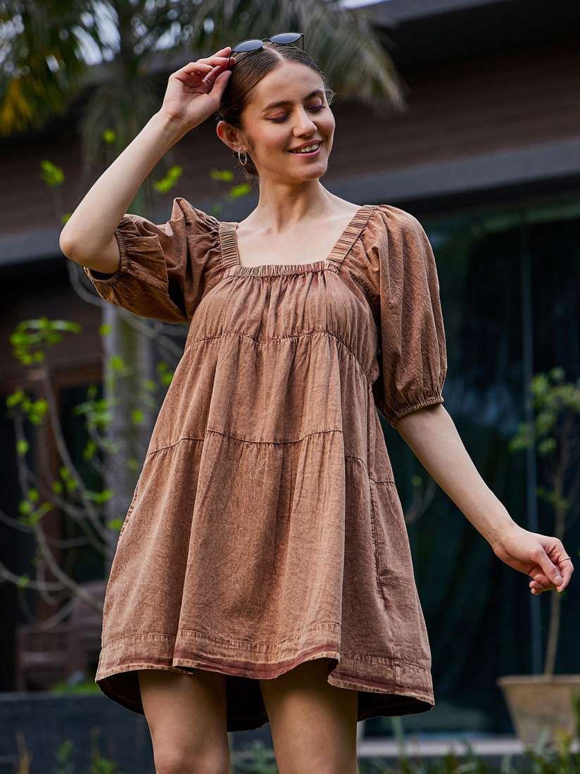 A line dress myntra online