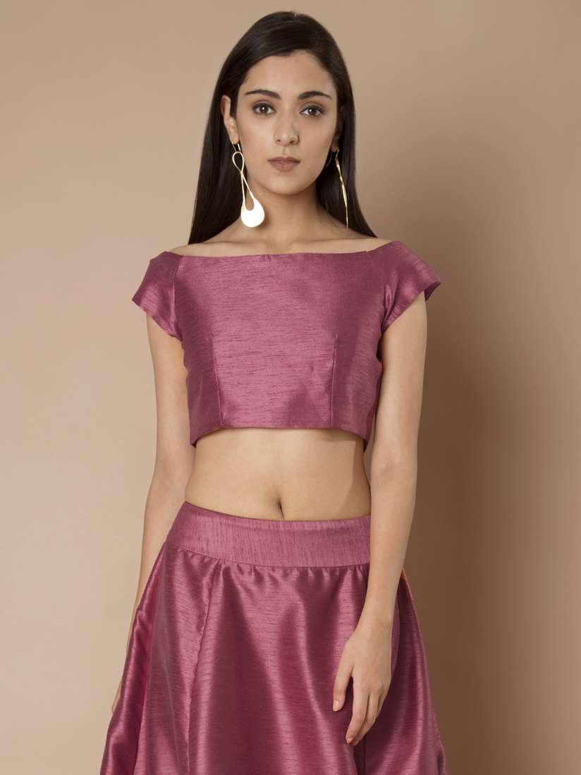 Buy INDYA Women Pink Solid Crop Top Tops for Women 2245793 Myntra