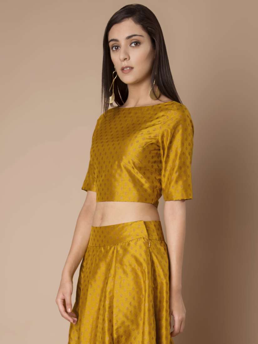 Mustard yellow crop top outlet