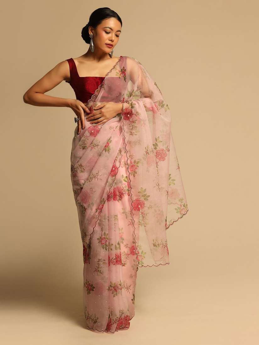 Floral sarees myntra deals