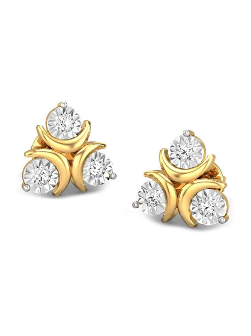 Candere gold earrings discount