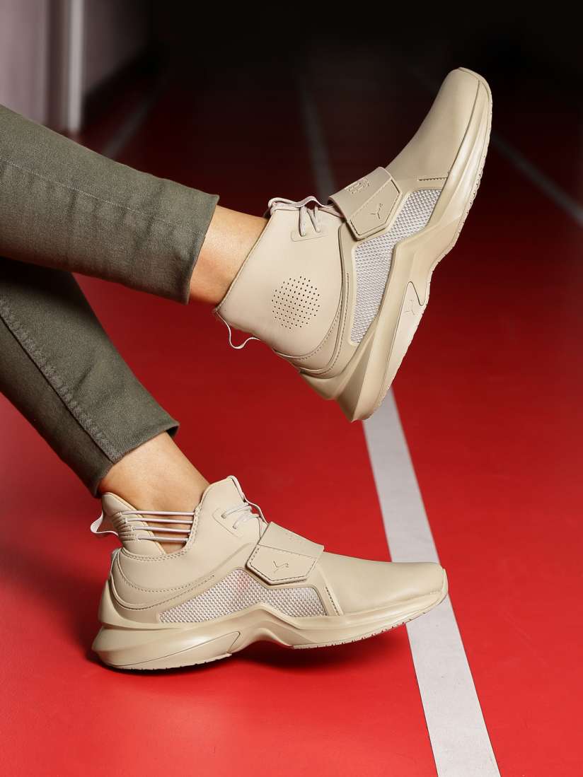 Buy Puma Women Brown Solid Leather High Top Sneakers Casual Shoes for Women 2246959 Myntra