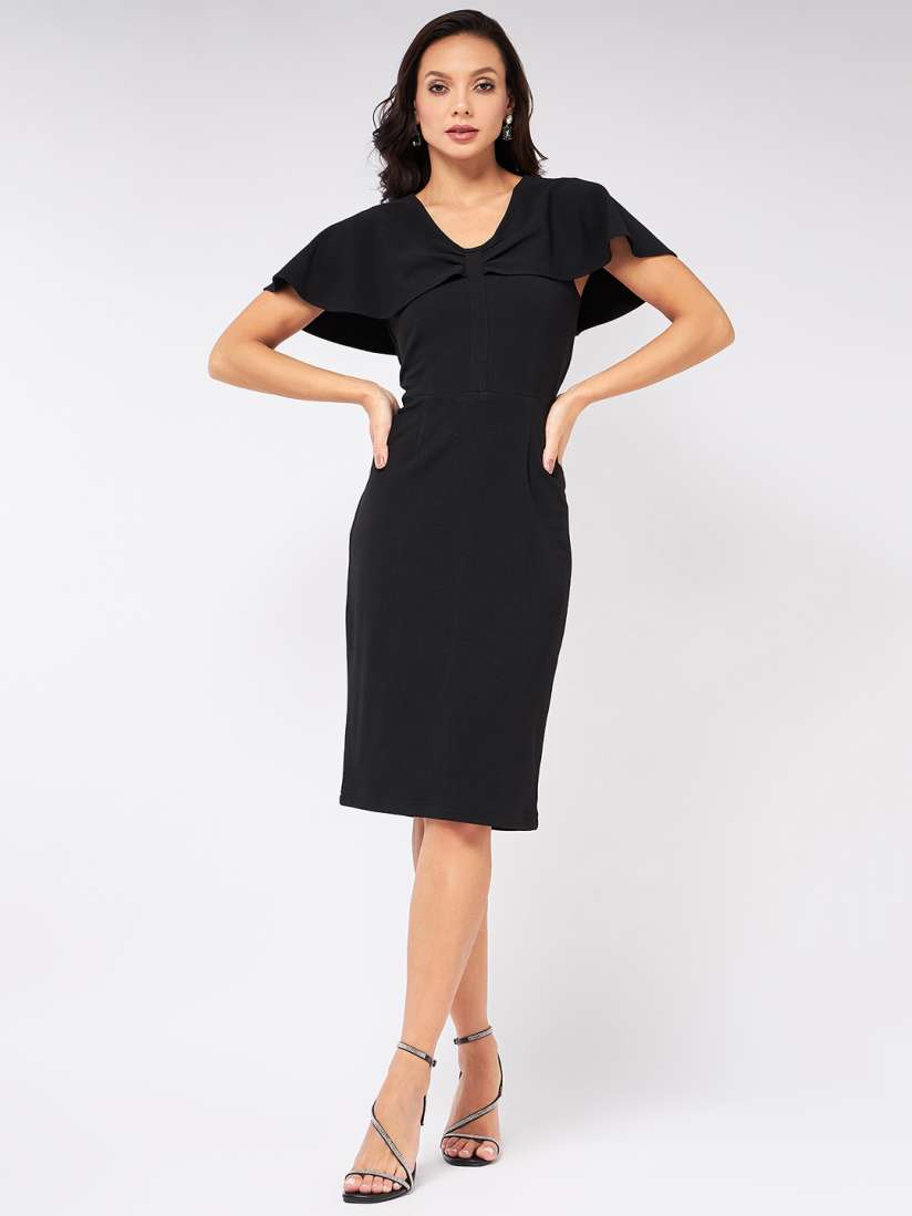Cape sleeve sheath dress outlet