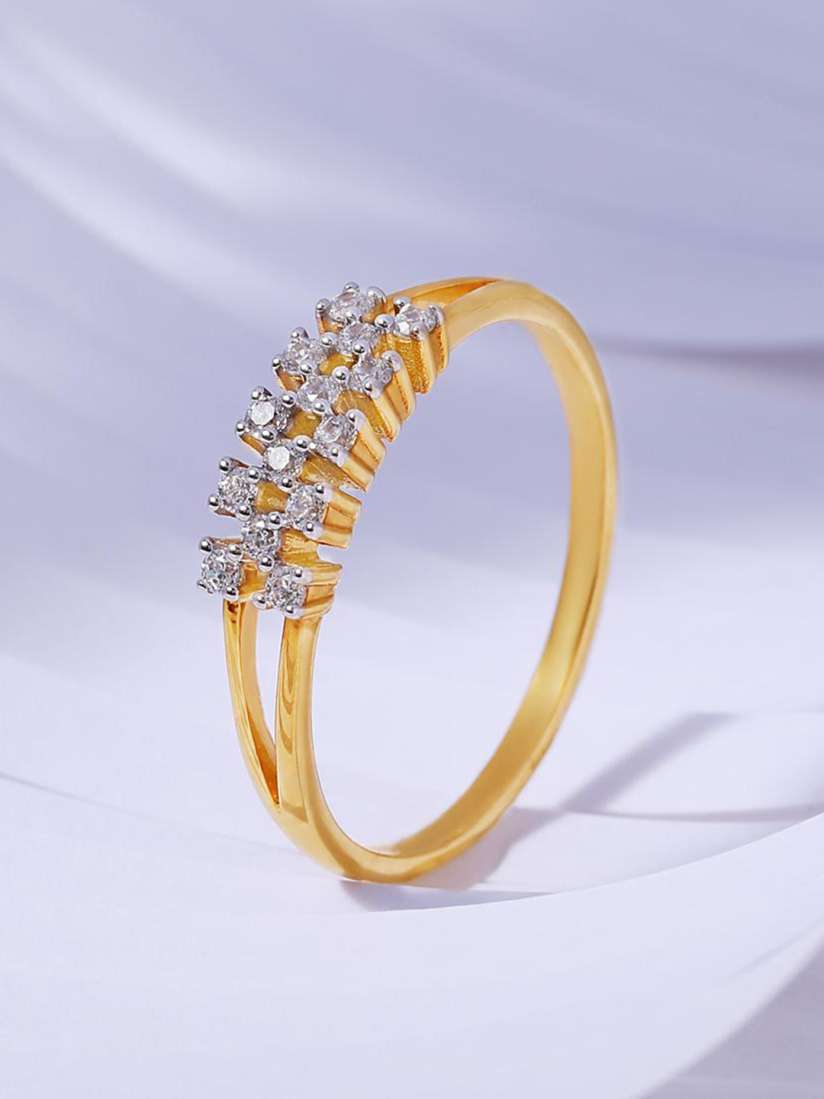 Buy CANDERE A KALYAN JEWELLERS COMPANY 18KT Gold Cubic Zirconia Ring 2.66gm Ring Diamond for Women 22471736 Myntra