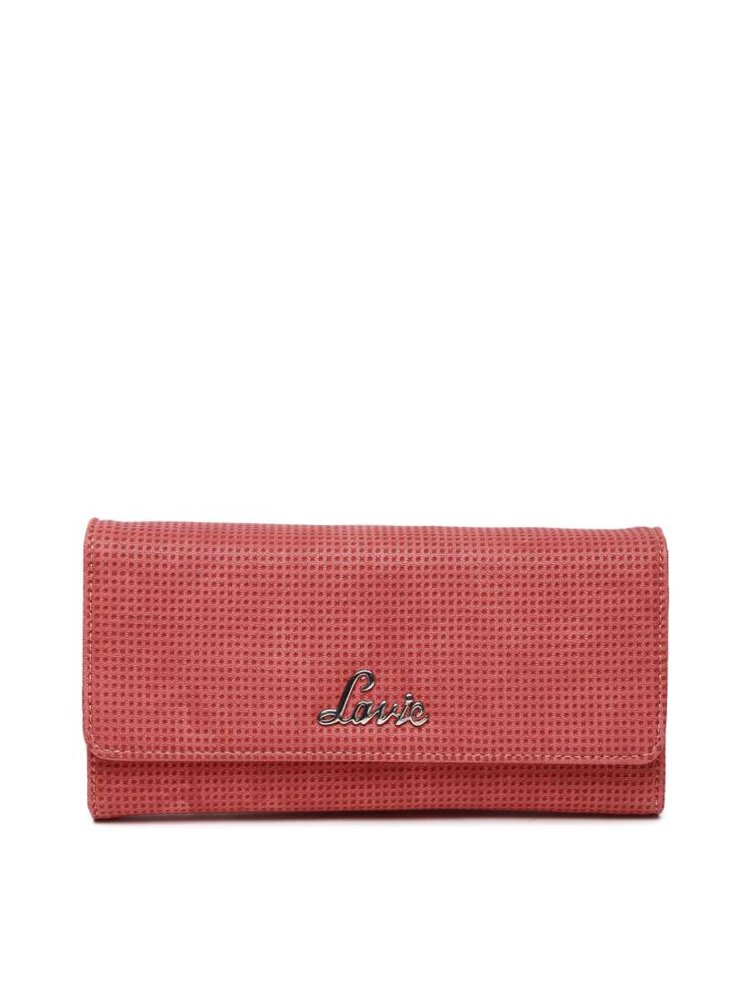 Buy Lavie Women Coral Pink Textured Two Fold Wallet Wallets for Women 2247235 Myntra