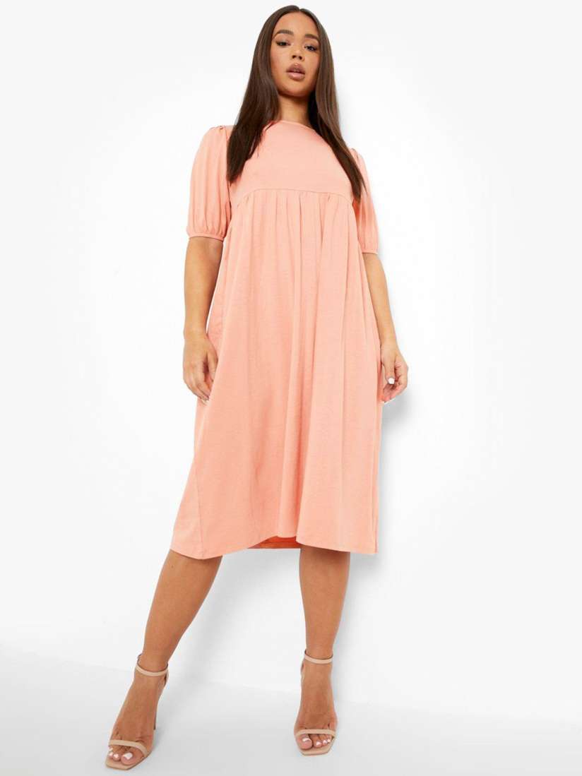 Buy Boohoo Puff Sleeve A Line Midi Dress Dresses for Women 22478316 Myntra