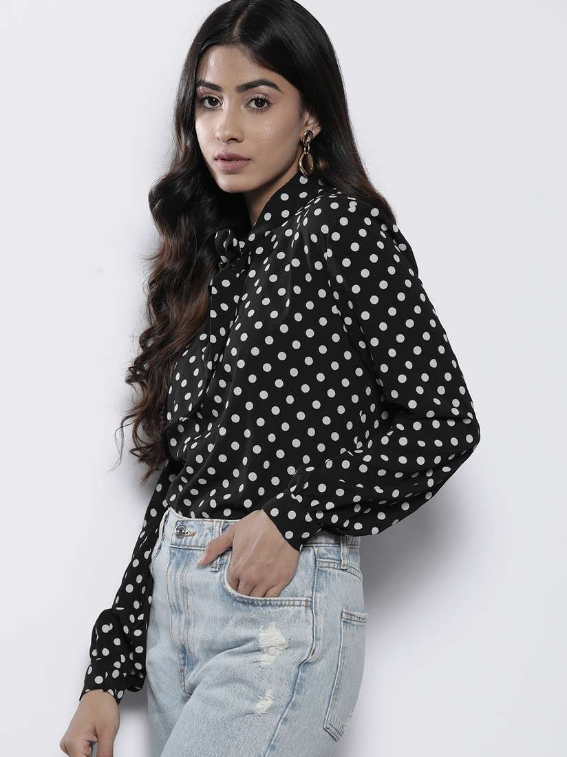 boohoo polka dot top