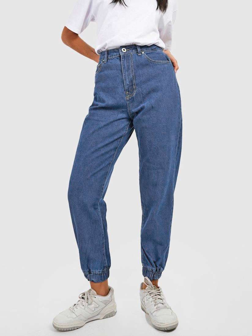 Joggers jeans for womens myntra sales