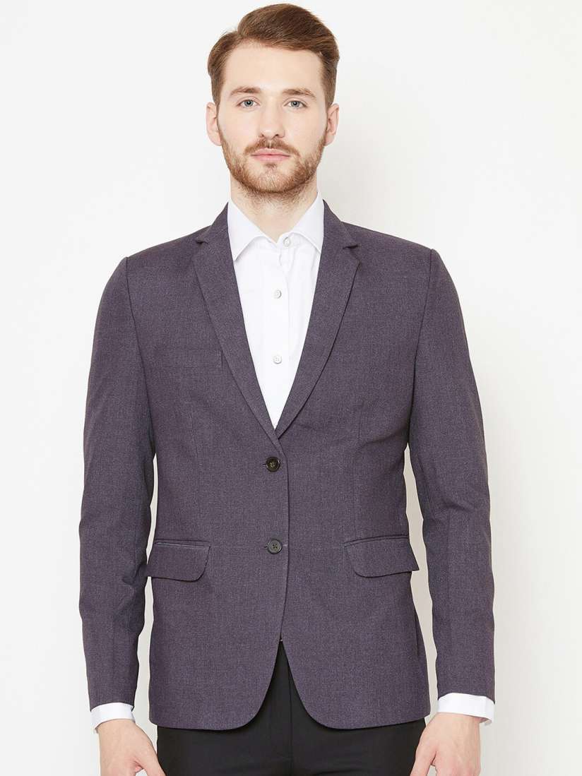 Buy Shaftesbury London Slim Fit Single Breasted Formal Blazer Blazers for Men 22497792 Myntra