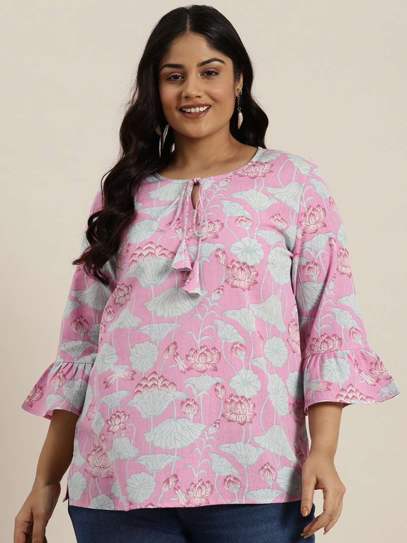 Buy Sztori Plus Size Floral Printed Pure Cotton Kurti Kurtis for Women 22498718 Myntra