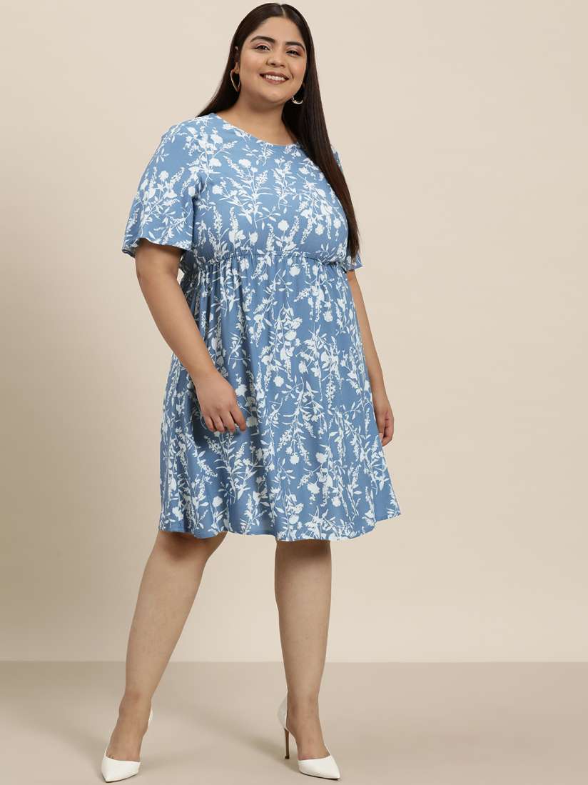 Buy Sztori Plus Size Floral Print A Line Dress Dresses for Women 22498762 Myntra