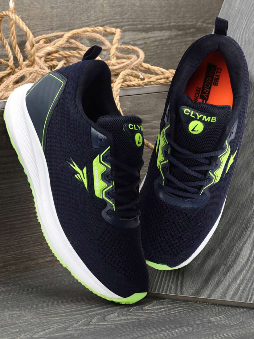 Clymb men's black running sports shoes discount