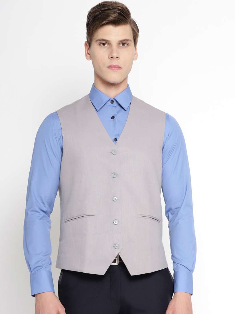Buy Shaftesbury London Men Slim Fit Single Breasted Waistcoat Waistcoat for Men 22501970 Myntra