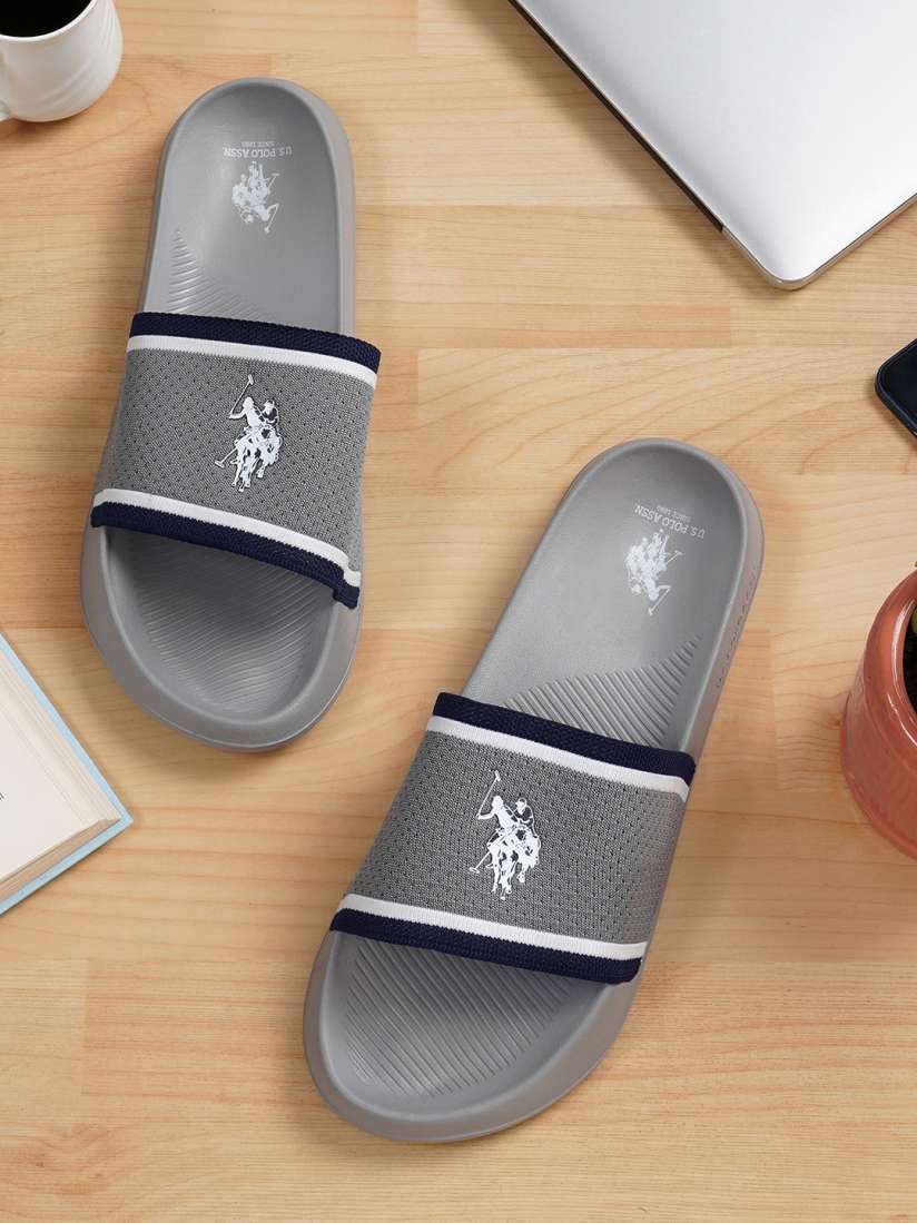 Buy U.S. Polo Assn. Men Striped Sliders Flip Flops for Men 22503076 Myntra