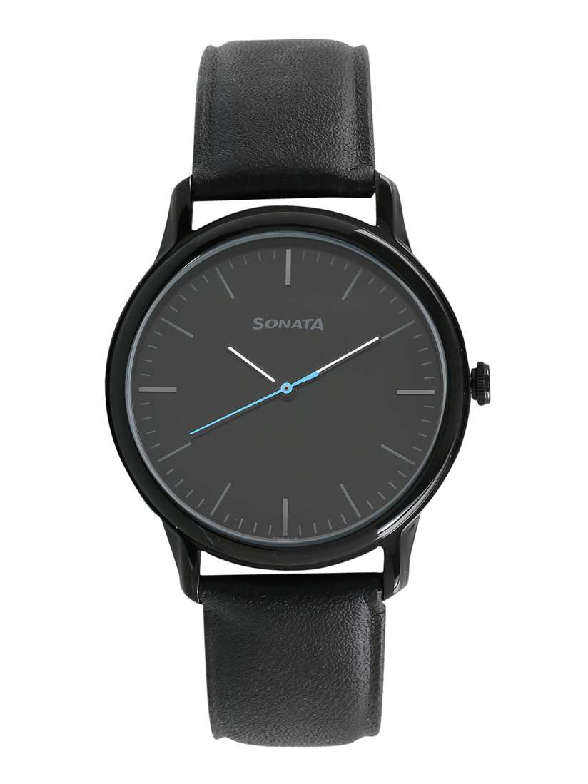 Sonata black watch for men store