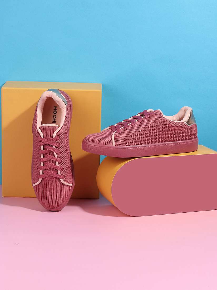 Buy Mochi Women Round Toe Lace Ups Sneakers Casual Shoes for Women 22513132 Myntra