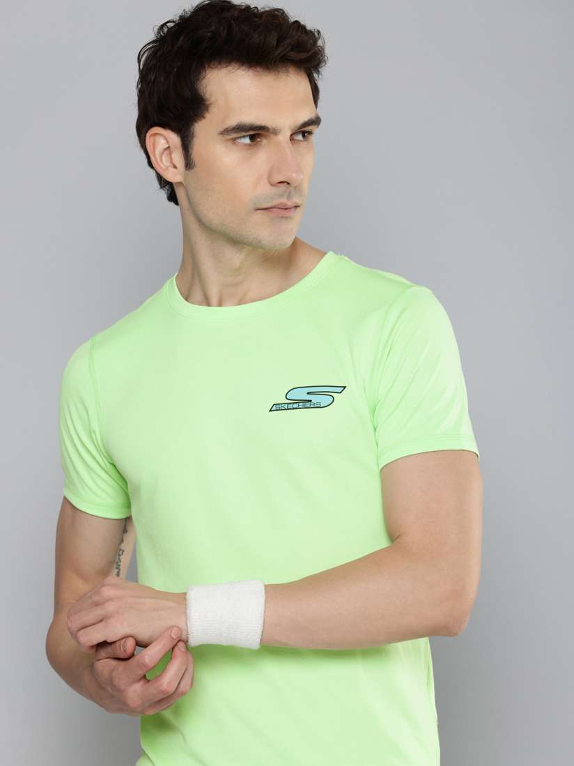 Buy Skechers Self Design Slim Fit Running T shirt Tshirts for Men 22522130 Myntra