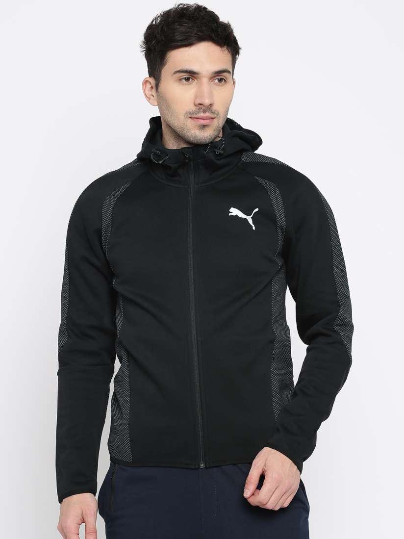 Buy Puma Men Black Solid Evostripe Ultimate FZ Sporty Track Jacket Jackets for Men 2252331 Myntra