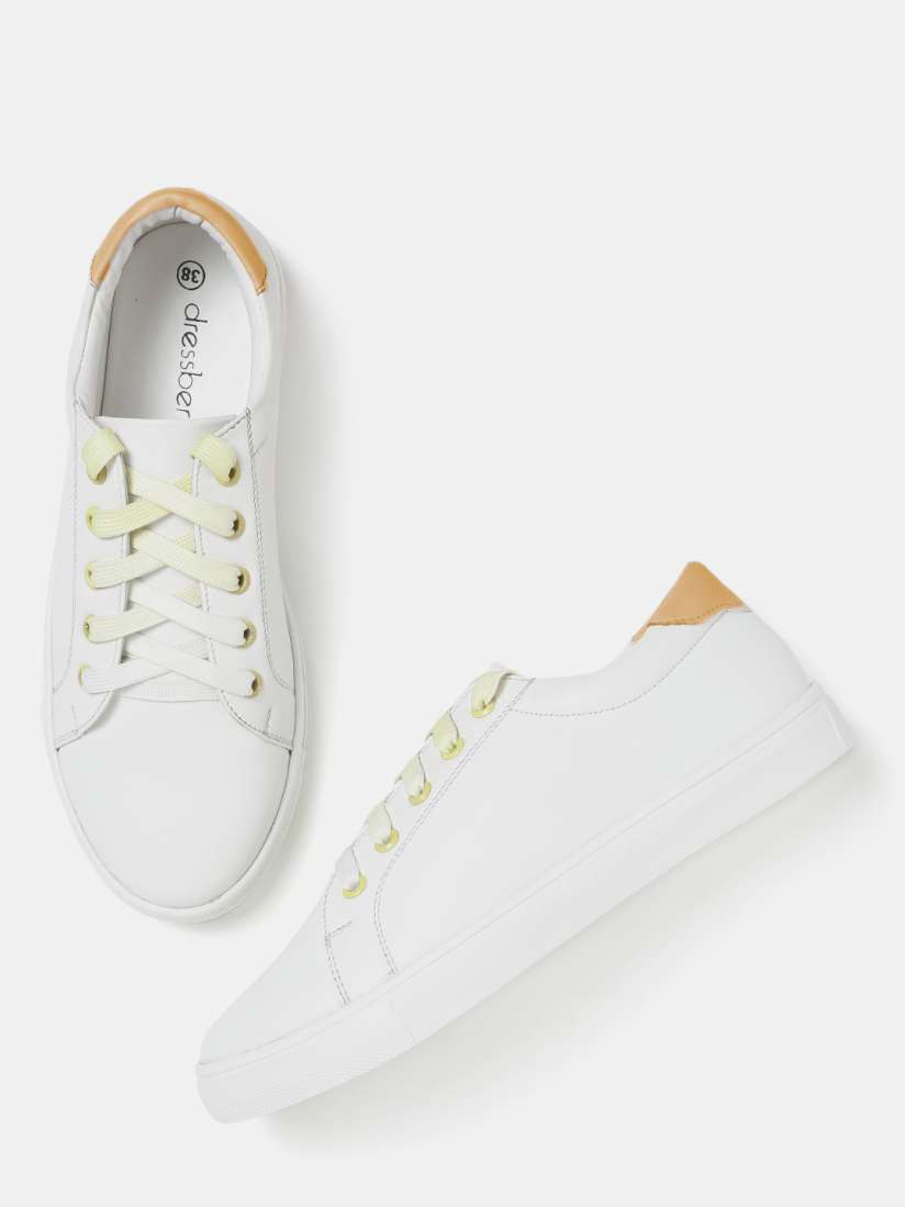 Dressberry women white sneakers discount