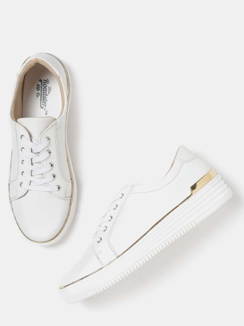 Roadster women white sneakers deals