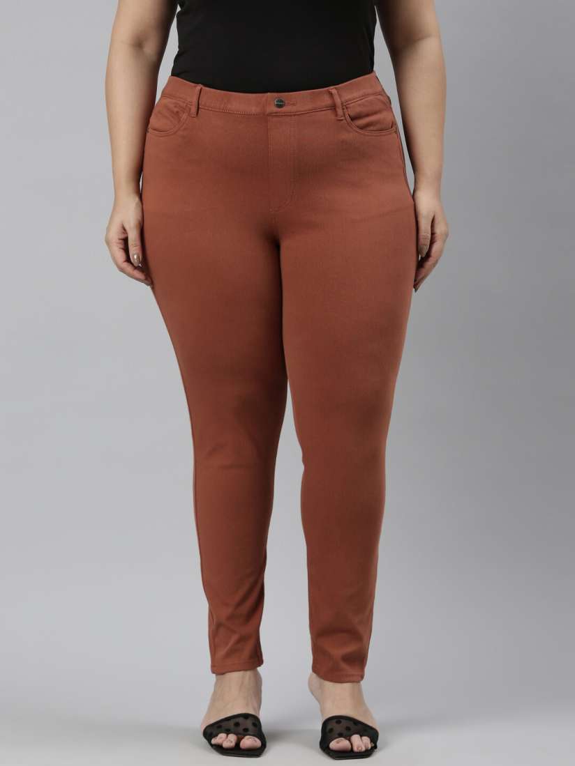 Buy Go Colors Women Plus Size Denim Slim Fit Mid Rise Jeggings Jeggings for Women 22525798 Myntra