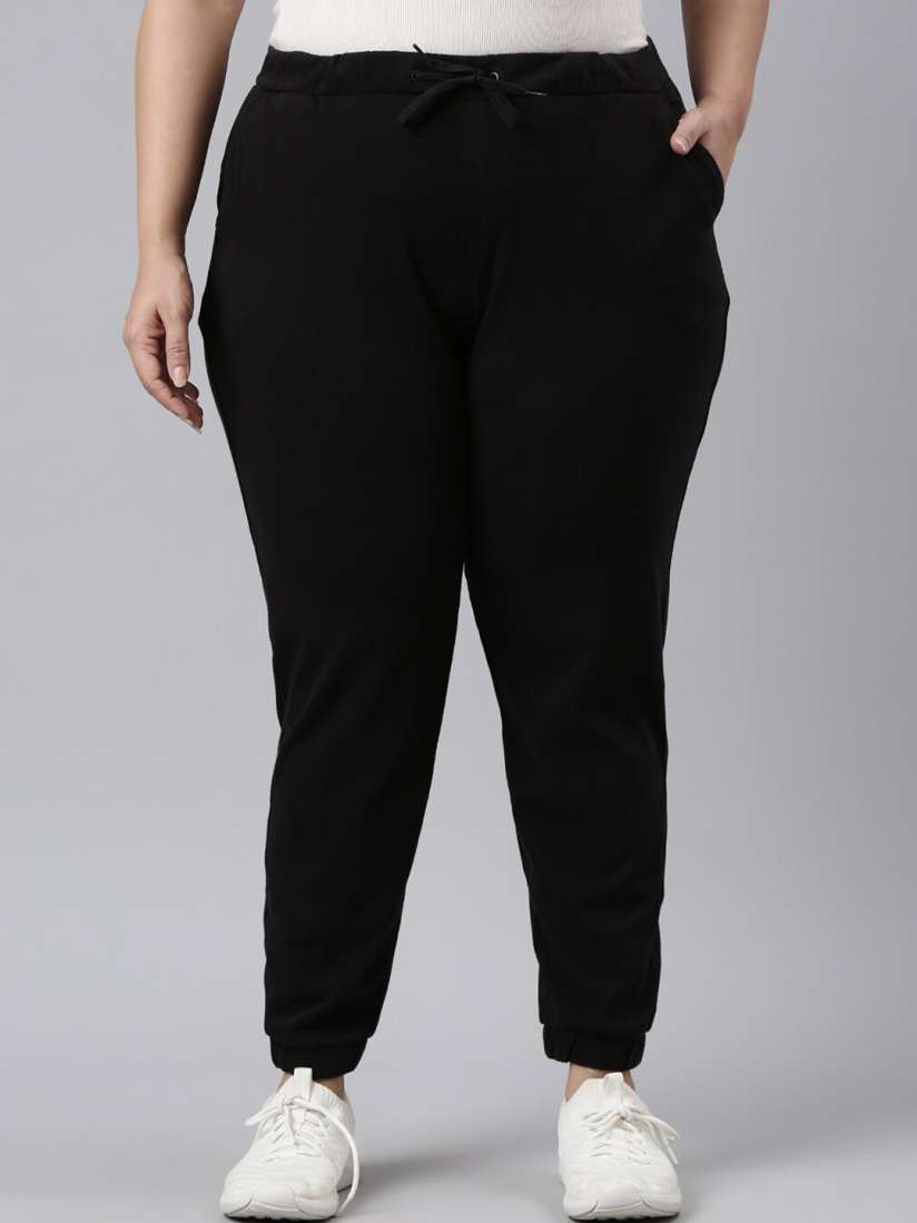 Buy Go Colors Women Plus Size Regular Fit Joggers Track Pants for Women 22526734 Myntra