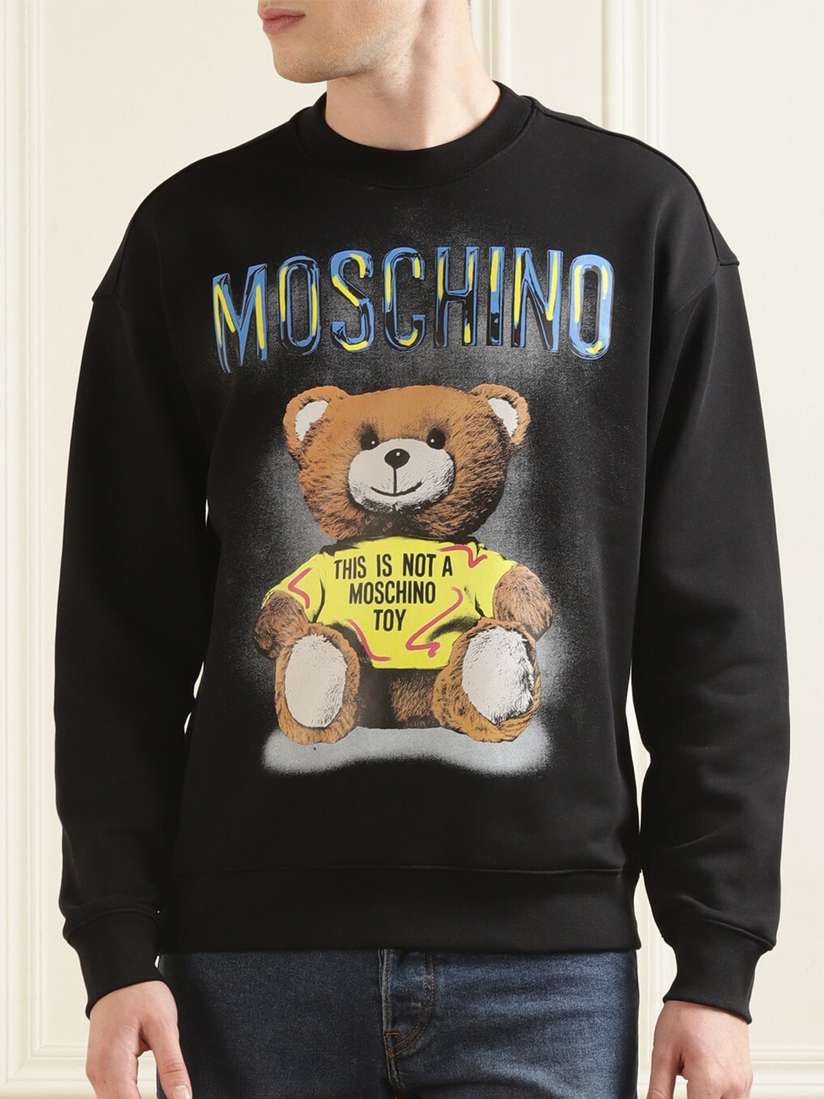Moschino Teddy Bear Black Moschino Jumper Mens Buy MOSCHINO