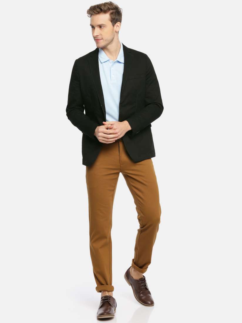 Buy Parx Men Black Solid Slim Fit Single Breasted Casual Blazer Blazers for Men 2253647 Myntra