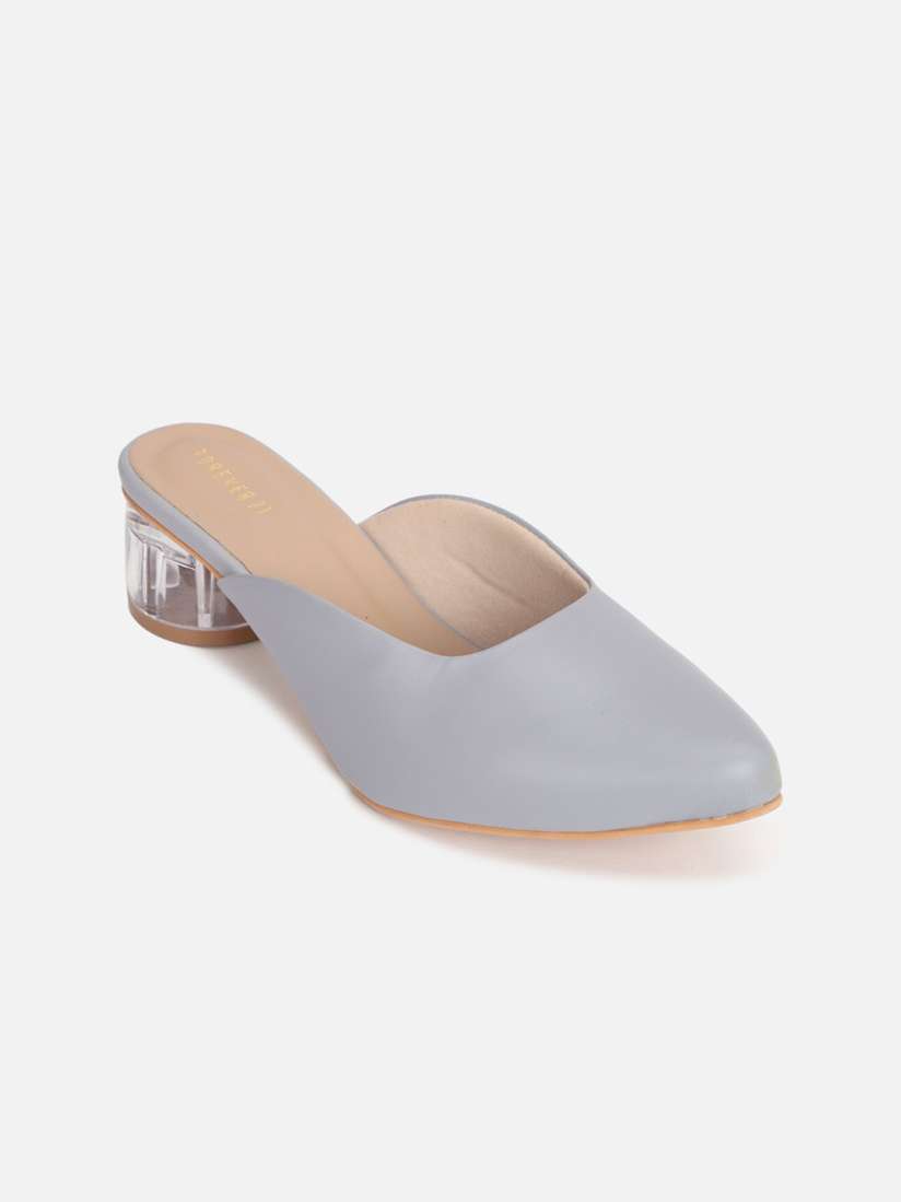Buy FOREVER 21 Pointed Toe Block Mules Heels for Women 22536604 Myntra