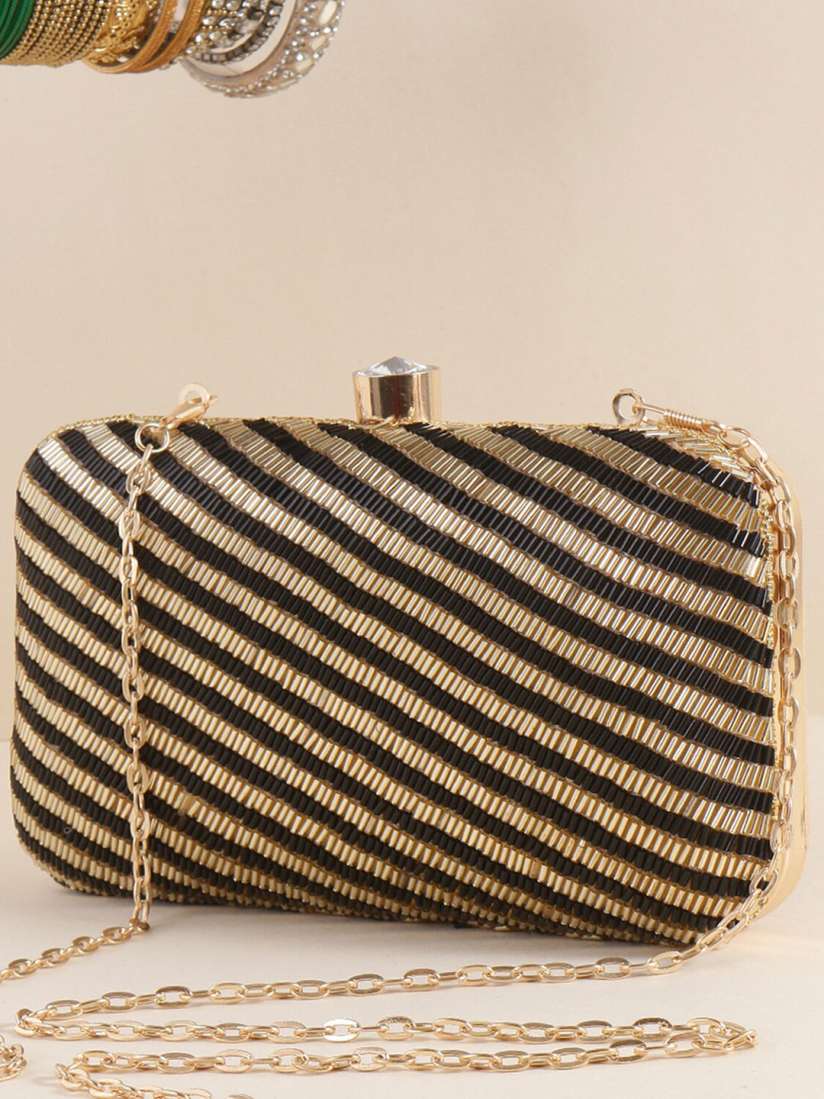 Buy Swisni Women Embellished Fabric Box Clutch Clutches for Women 22538172 Myntra