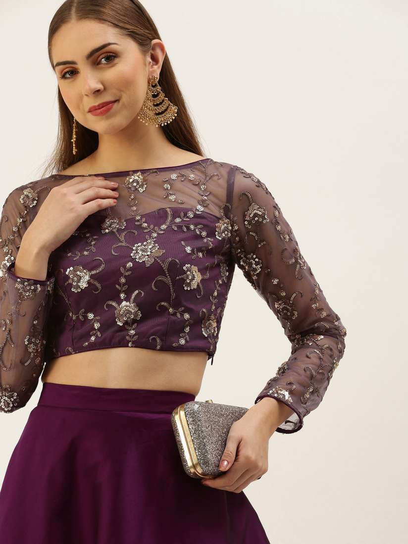 Crop top and lehenga skirt online myntra online