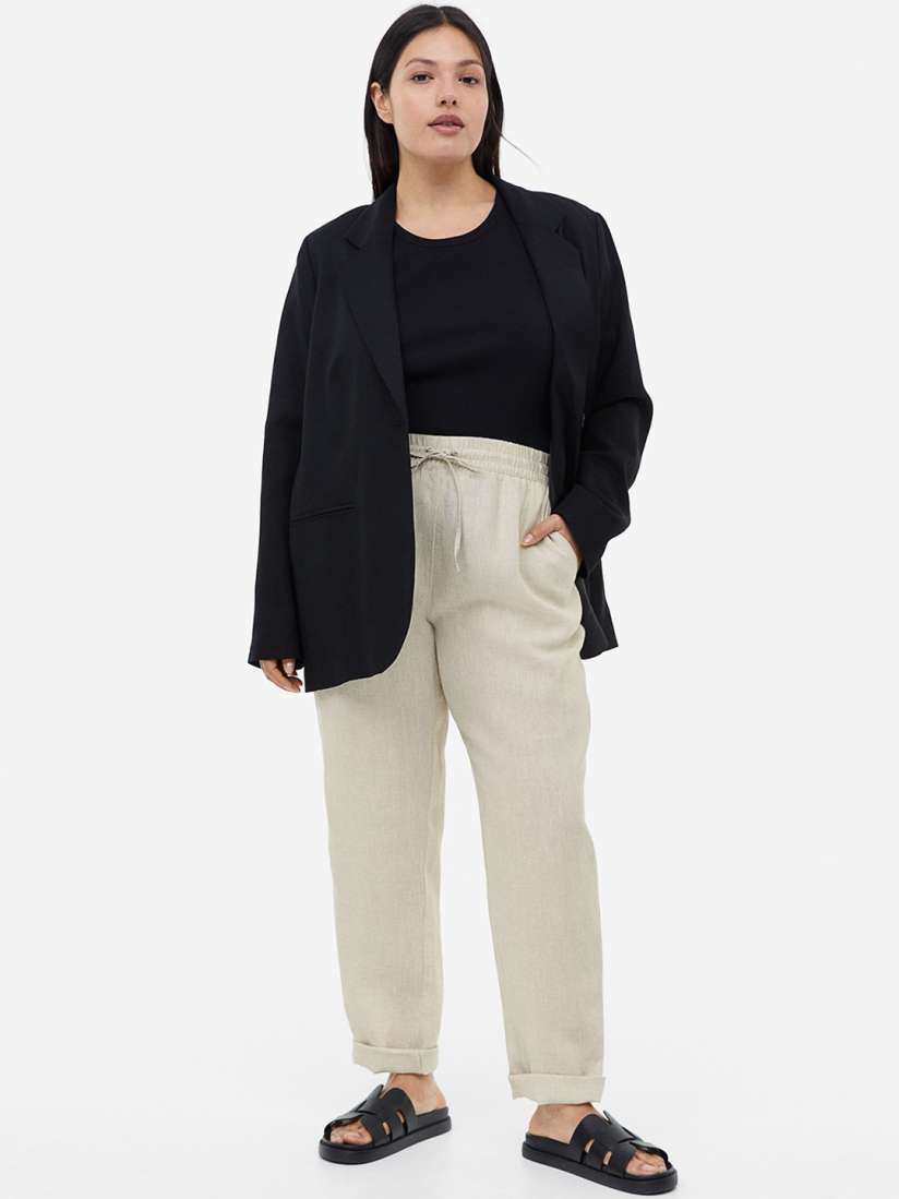 H&m linen joggers womens store