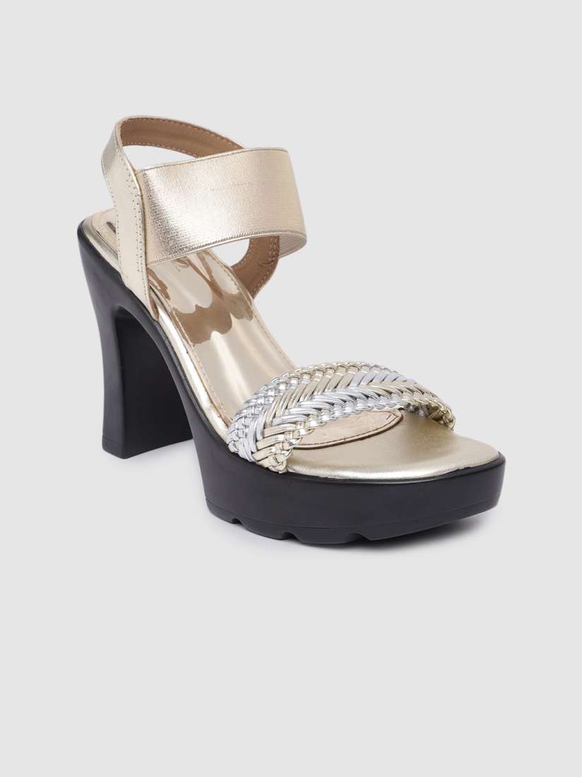 Buy Inc 5 Woven Design Dual Toned Platform Heels Heels for Women 22559176 Myntra