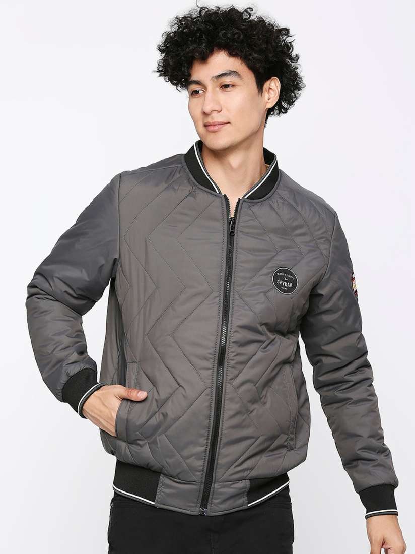 Buy SPYKAR Mock Collar Reversible Bomber Jacket Jackets for Men 22561168 Myntra